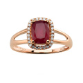 Natural Ruby Ladies ring 18K Gold Finger Ring